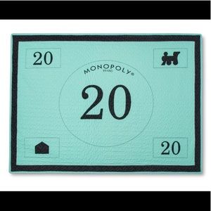 Monopoly Junk Food Blanket Teal 70 X 50